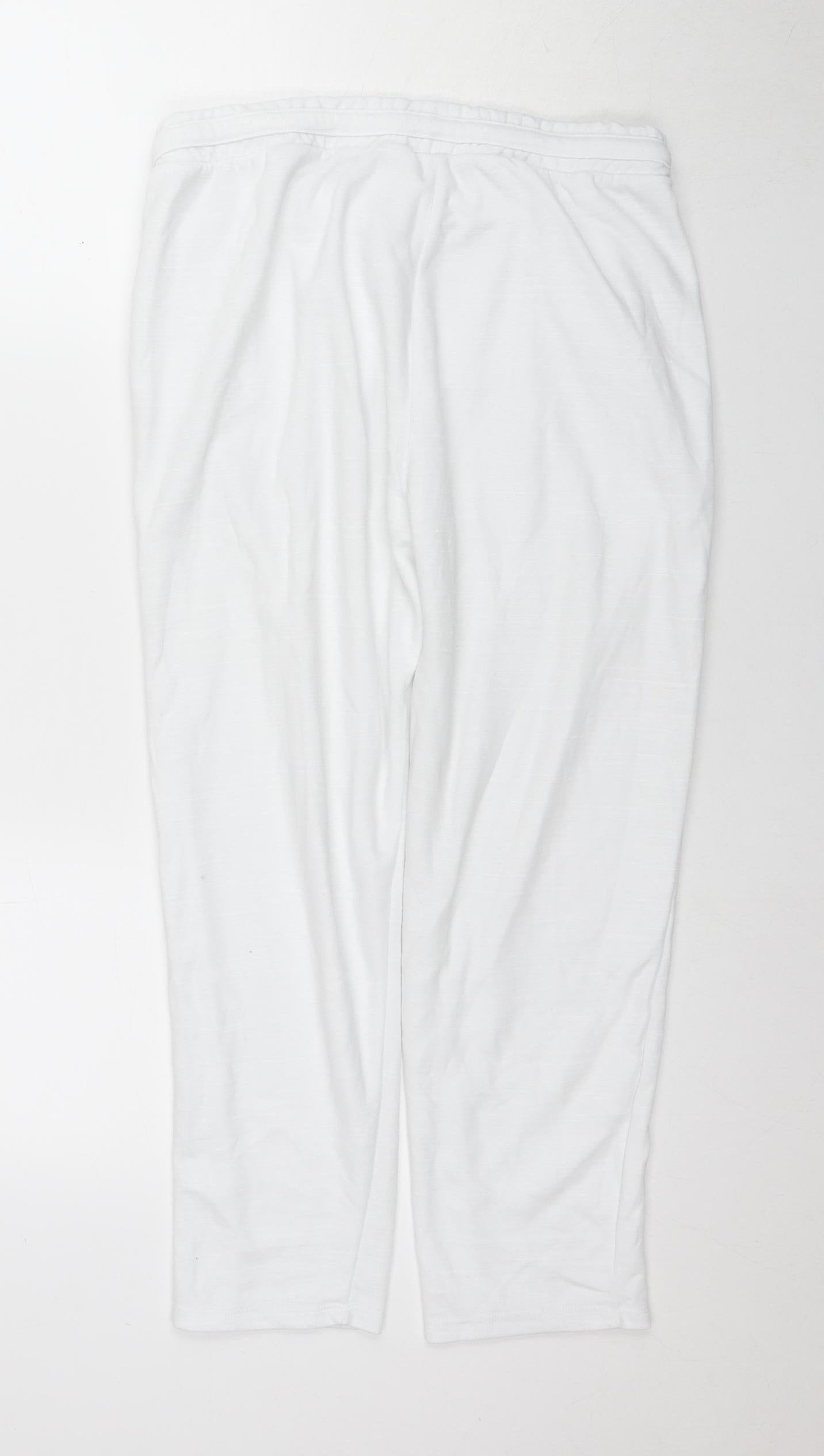 Zara Women's White Jogger Trousers M