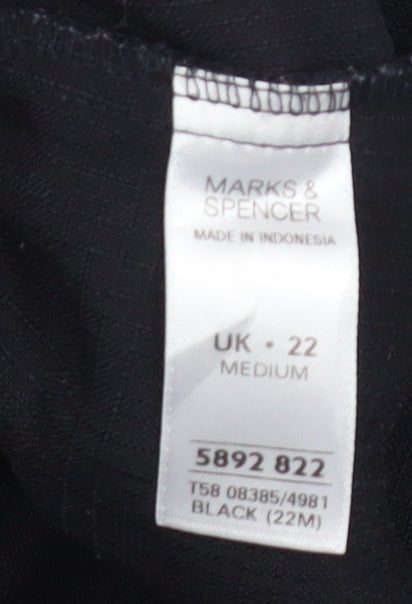 Marks and Spencer Women's Black Trousers UK Size 22
