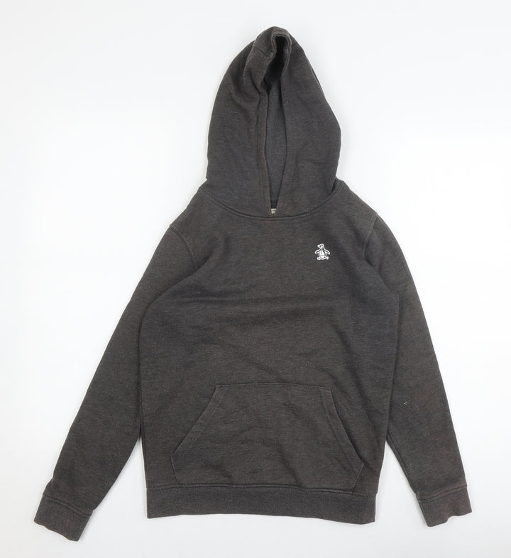 Original Penguin Boys Grey Pullover Hoodie, 10-11 Years