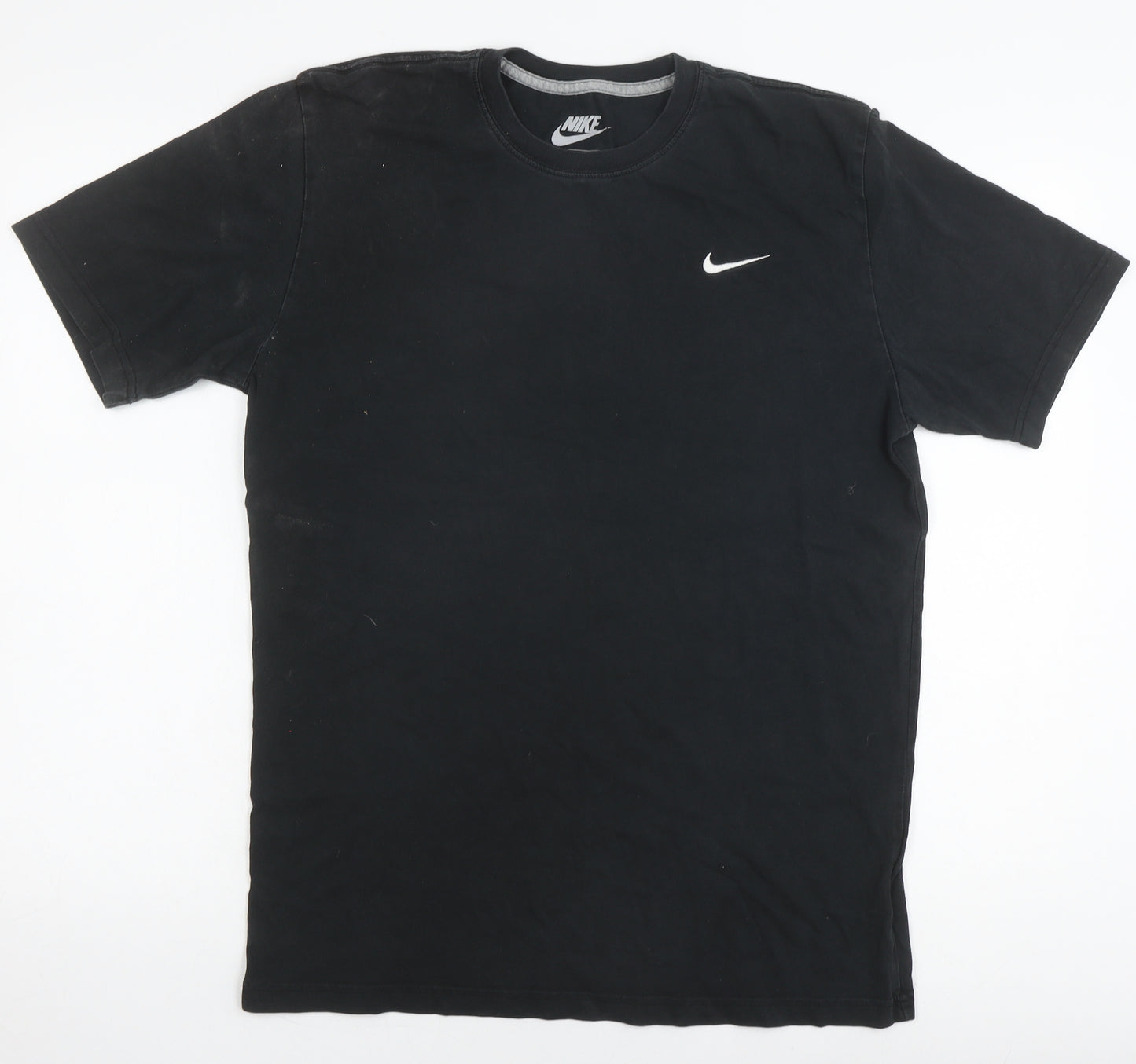 Nike Men's Black Cotton Logo T-Shirt Size L