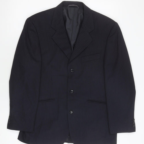 Pinstripe Fine Lines Men's Blazer Black 38S