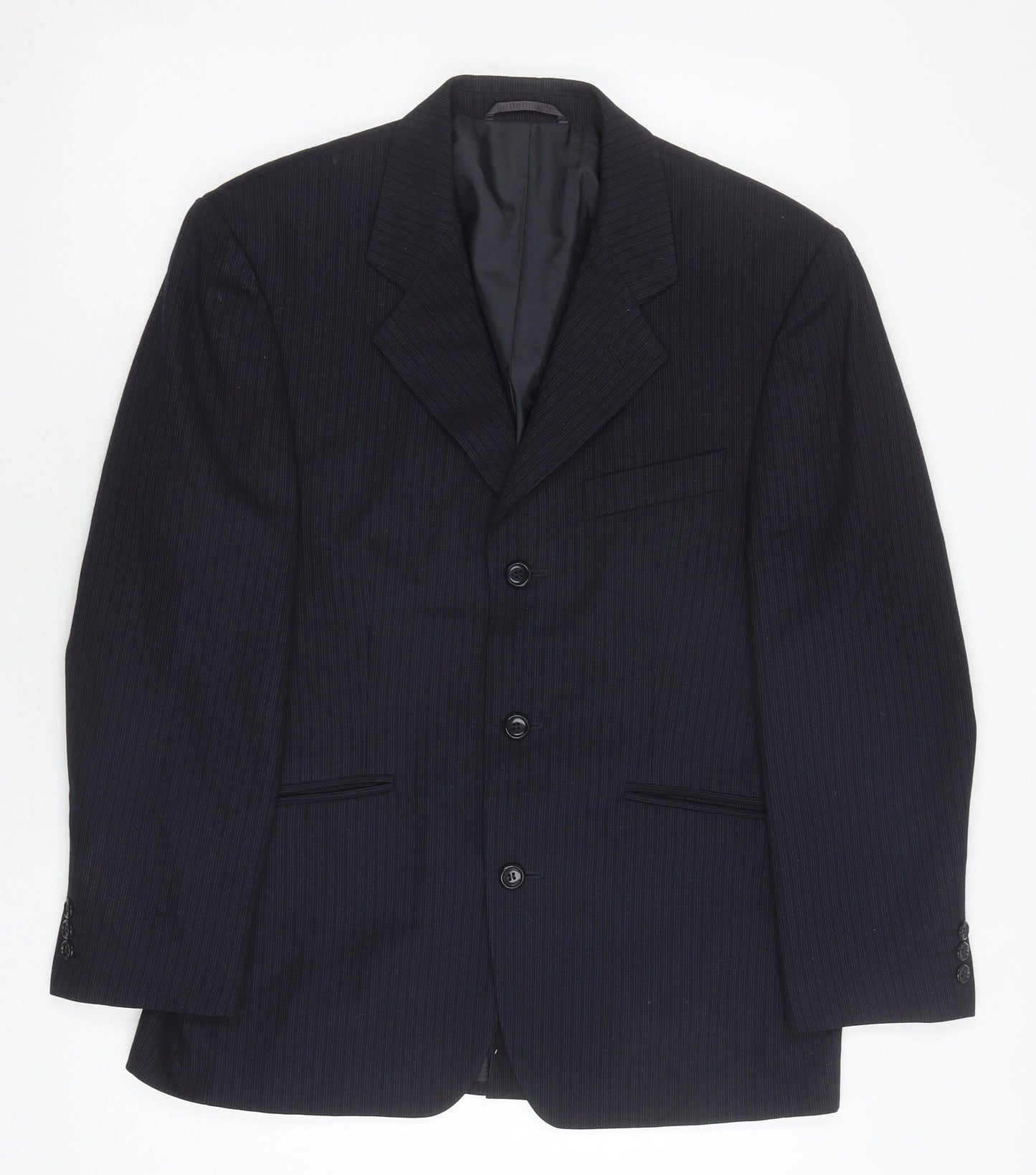 Pinstripe Fine Lines Men's Blazer Black 38S