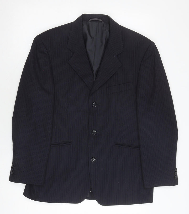Pinstripe Fine Lines Men's Blazer Black 38S
