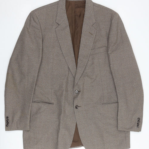 St Michael Men's Brown Herringbone Blazer 43-44L