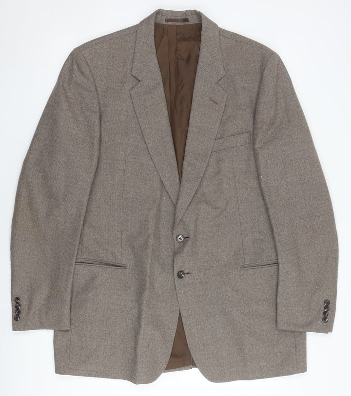 St Michael Men's Brown Herringbone Blazer 43-44L