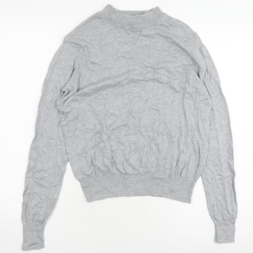Warehouse Women's Grey Mock Neck Jumper Size 12