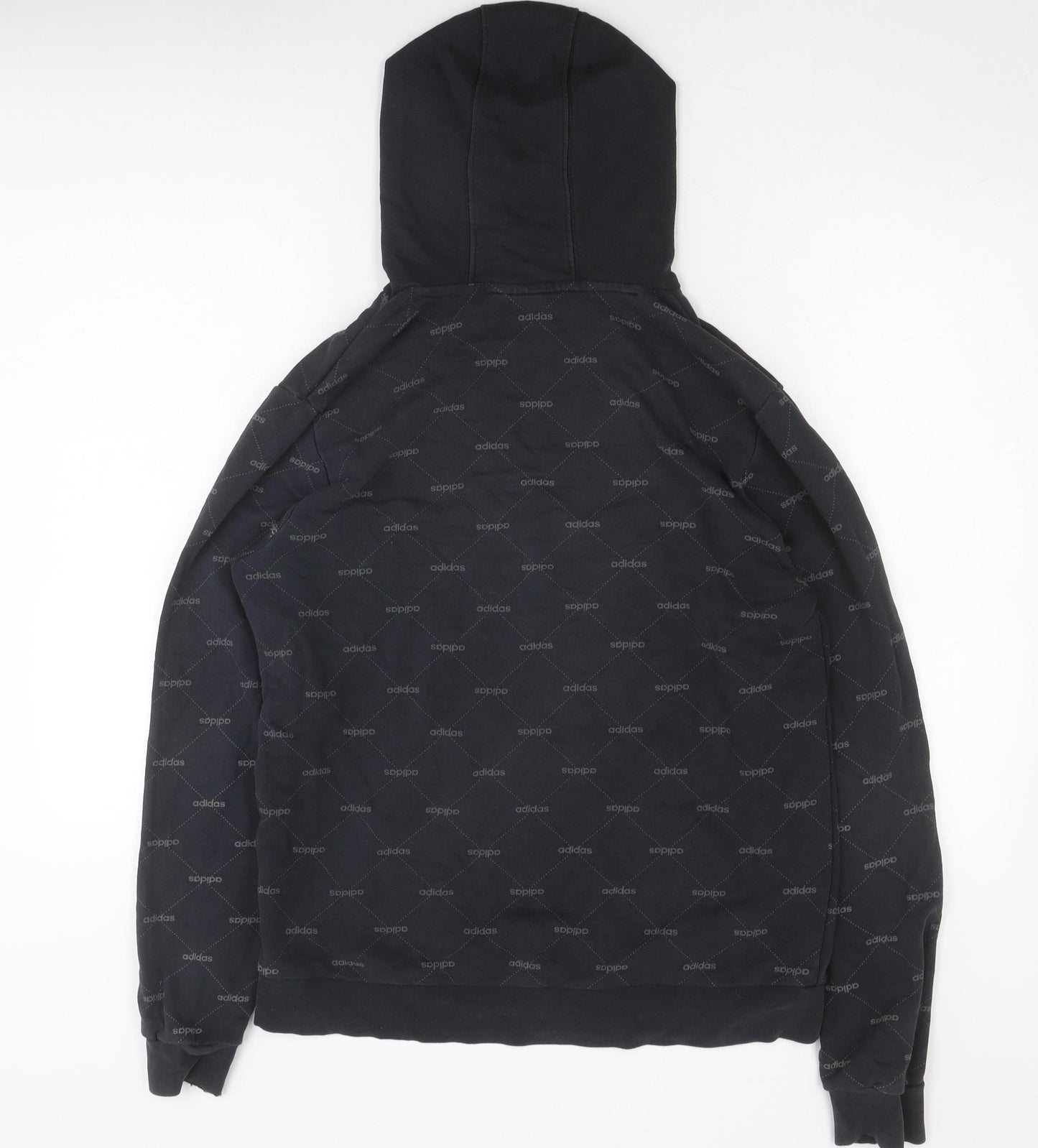 Adidas Unisex Black Hoodie, Medium, Fleece Pullover