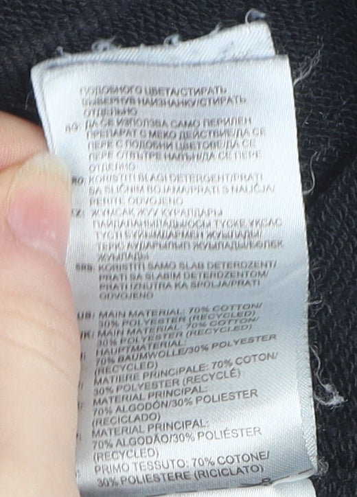 Adidas Unisex Black Hoodie, Medium, Fleece Pullover