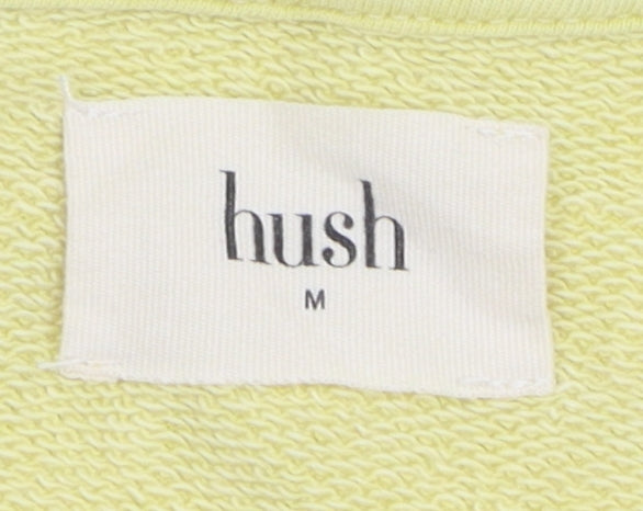 Hush Women's Yellow Cotton Pullover Sweatshirt Medium