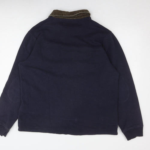 Marks and Spencer Men's Navy Long Sleeve Button-Up