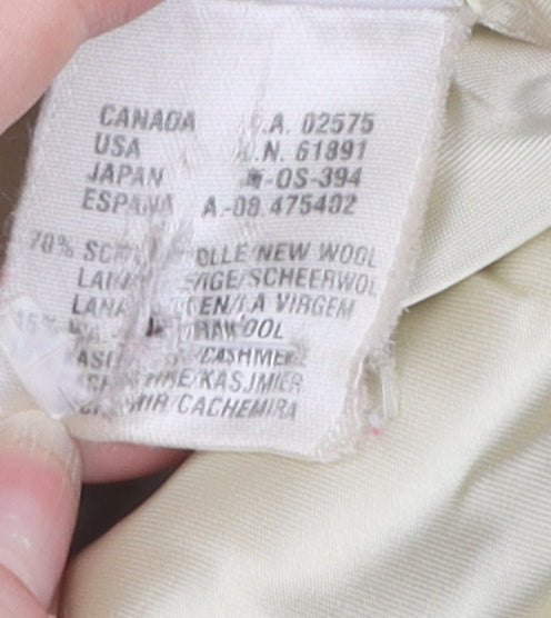 Laurèl Women's Beige Wool Cashmere Pea Coat Size 6