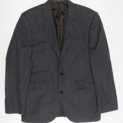 John Lewis Men's Grey 38S Wool Cashmere Blazer