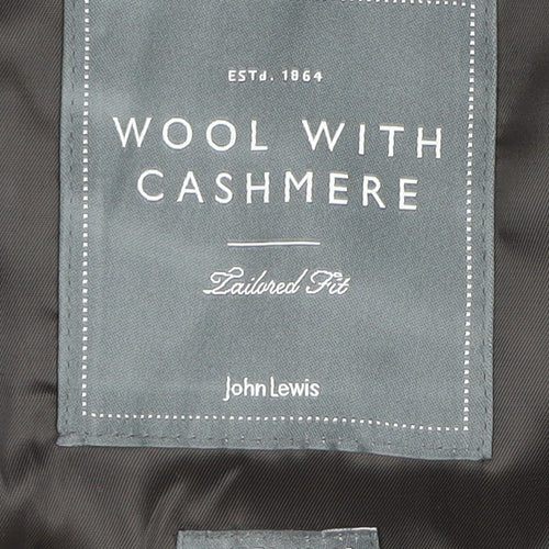 John Lewis Men's Grey 38S Wool Cashmere Blazer