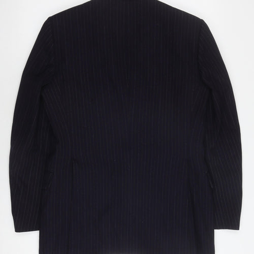 St Michael Men's Black Striped Wool Blazer 37-38R