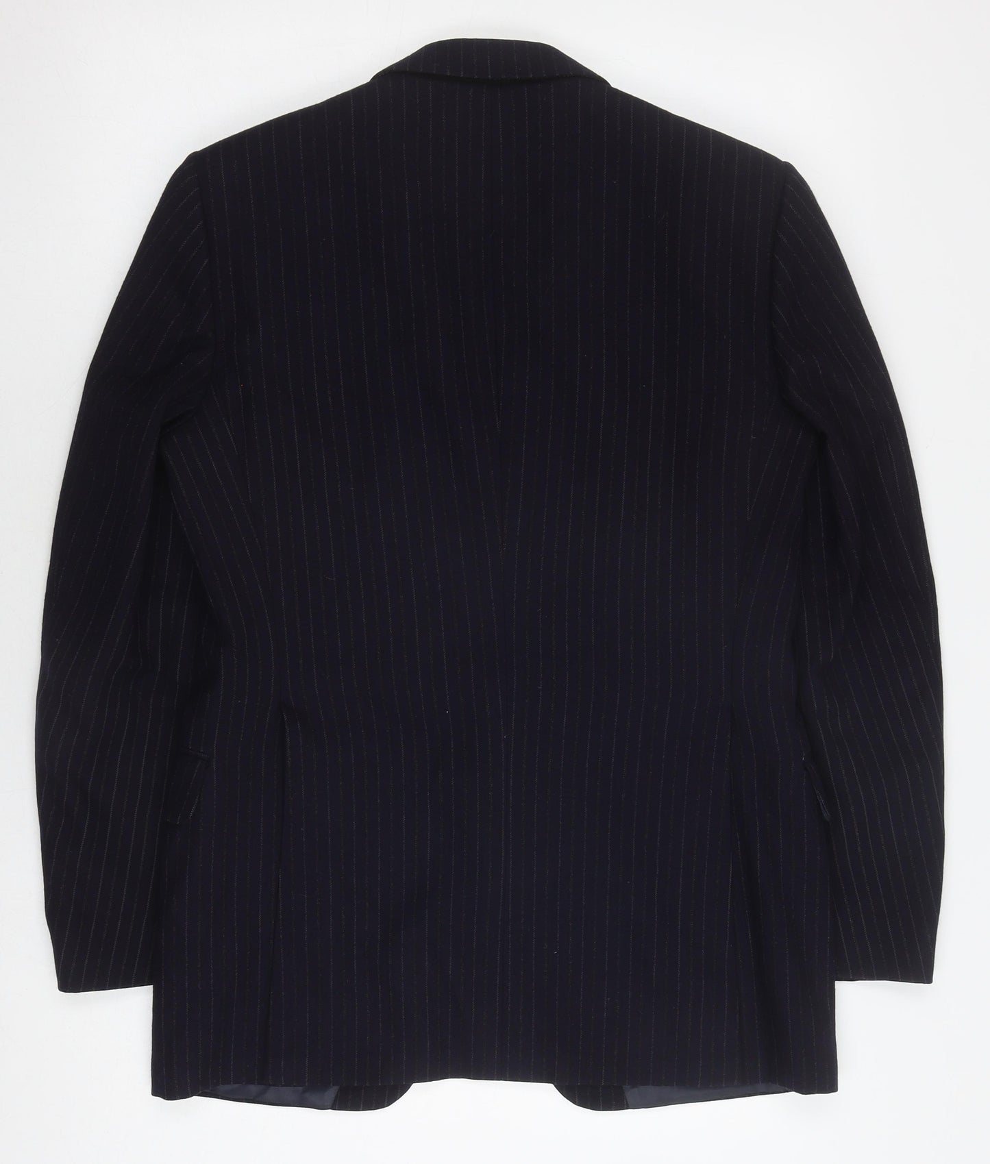 St Michael Men's Black Striped Wool Blazer 37-38R