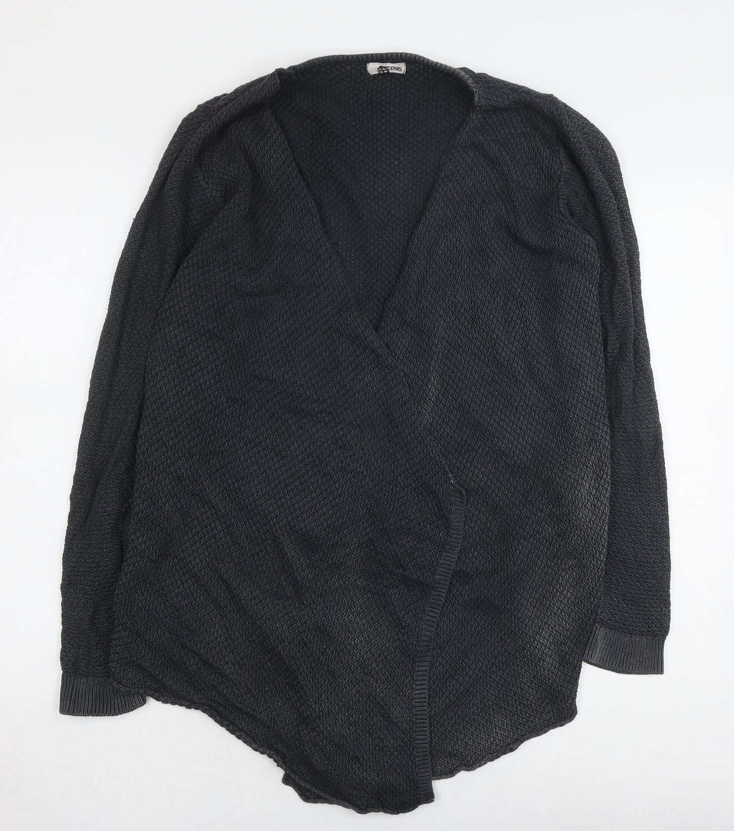 Tezenis Women's Black Cardigan Medium Open Knit