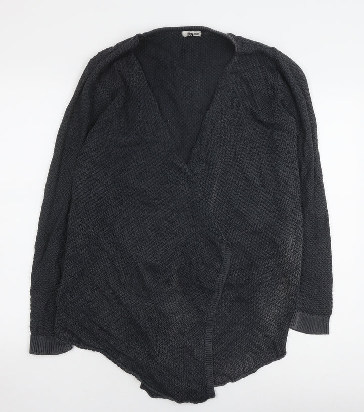 Tezenis Women's Black Cardigan Medium Open Knit