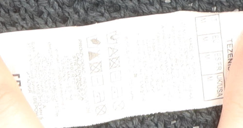 Tezenis Women's Black Cardigan Medium Open Knit