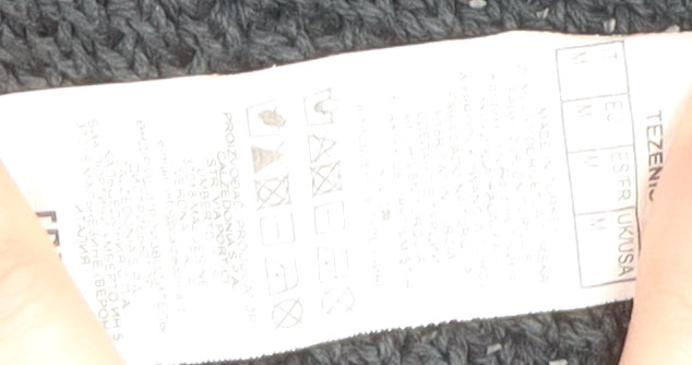 Tezenis Women's Black Cardigan Medium Open Knit