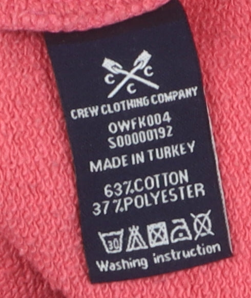 Crew Clothing Women's Pink Casual Hoodie Jacket, Size 14