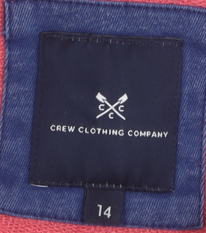 Crew Clothing Women's Pink Casual Hoodie Jacket, Size 14