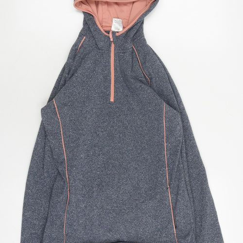 Crane Girls Grey Full Zip Hoodie 13-14 Years Hooded Fleece