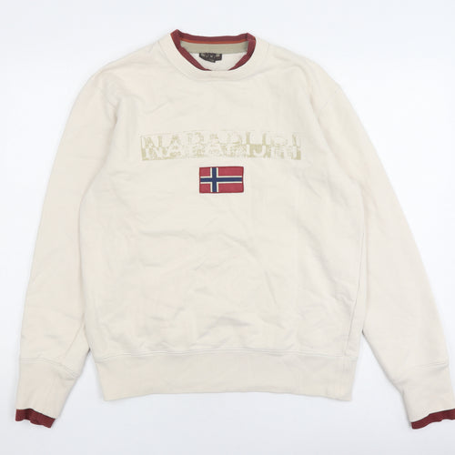 Napapijri Men's Beige Pullover Sweatshirt M