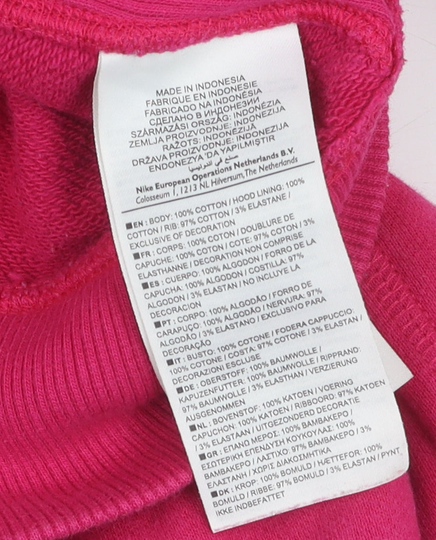 Nike Women's Pink XL Full Zip Hoodie Jacket