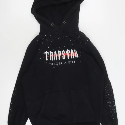 Trapstar Men's Black Pullover Hoodie, Size S