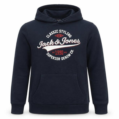 Jack & Jones Boys Blue Hoodie, Size 164, Pullover Style