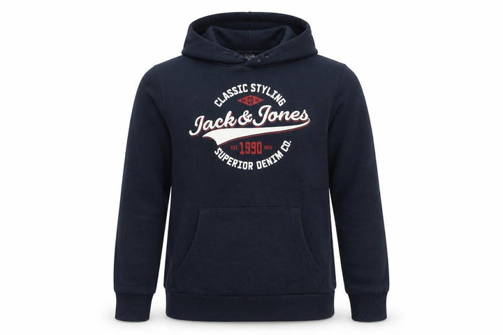 Jack & Jones Boys Blue Hoodie, Size 164, Pullover Style