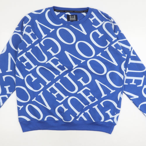 North West Men's Blue Graphic Print XL Pullover Sweatshirt
