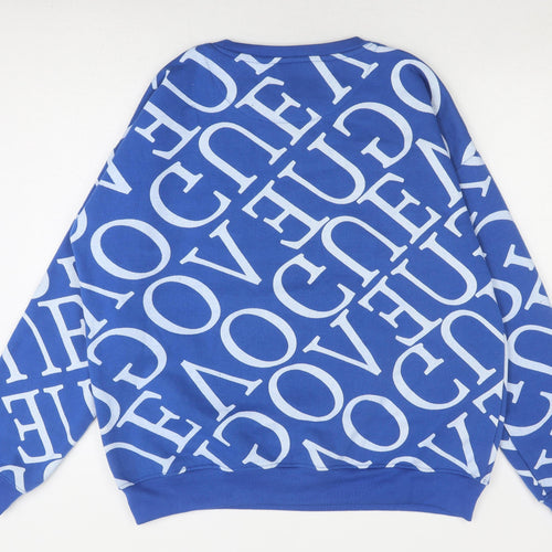 North West Men's Blue Graphic Print XL Pullover Sweatshirt