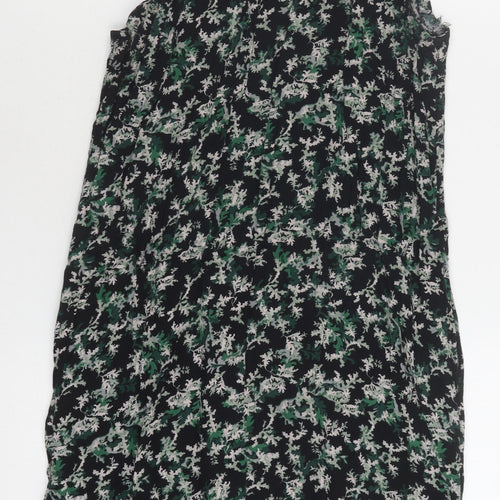 & Other Stories Women's Floral Black Shift Dress 12