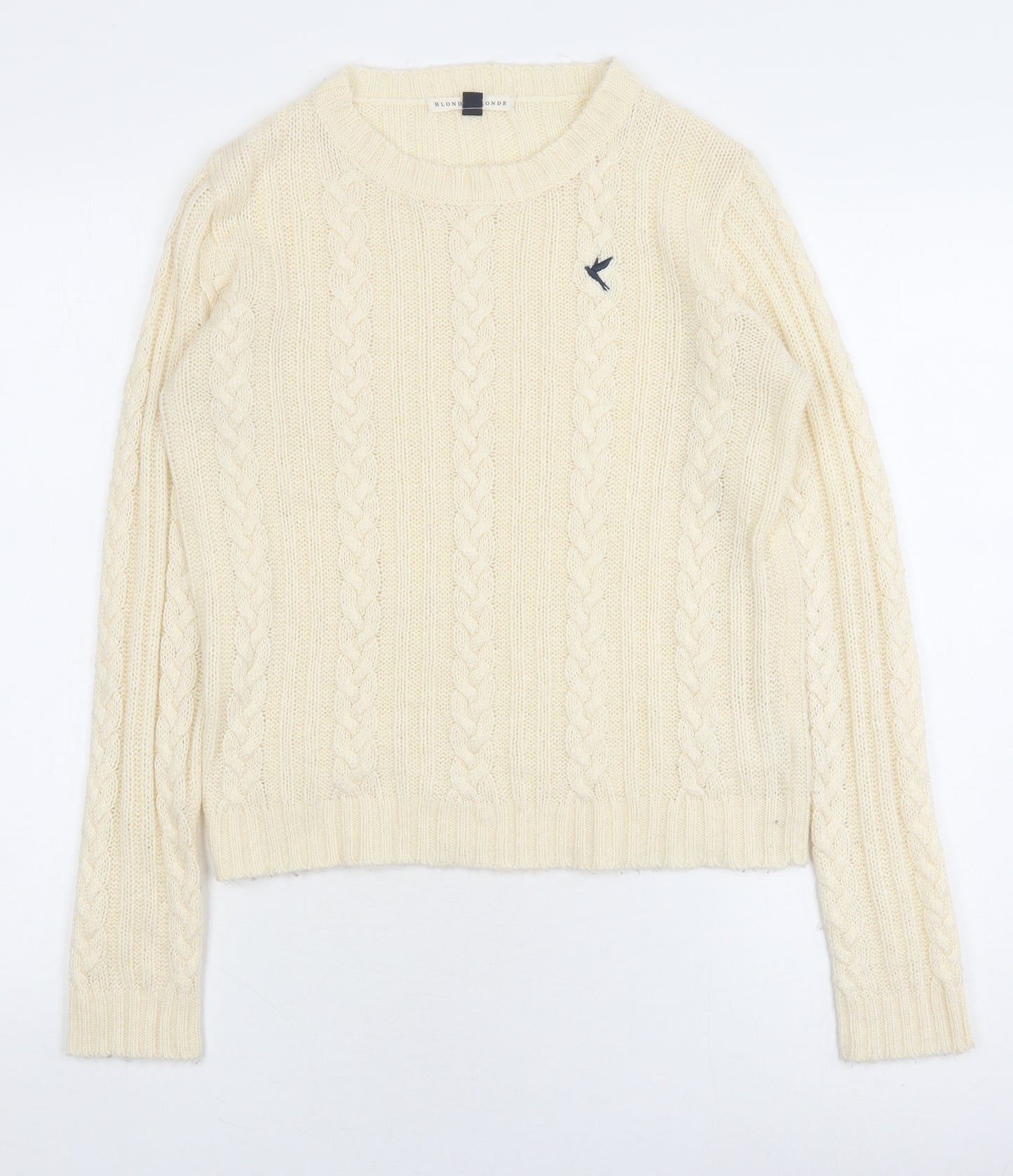 Blonde + Blonde Women’s Ivory Cable Pullover Jumper Size 10