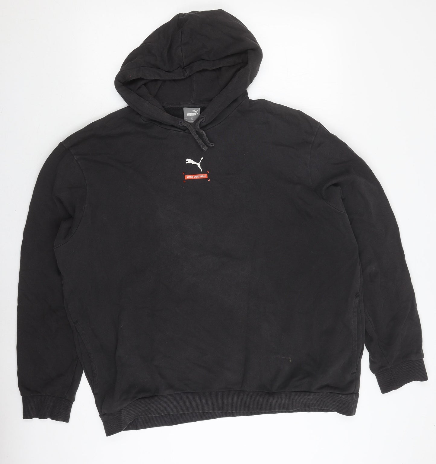 Puma Men's Black XL Pullover Hoodie with Logo