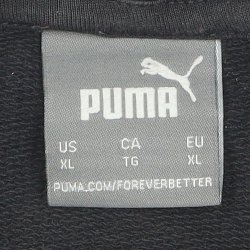 Puma Men's Black XL Pullover Hoodie with Logo