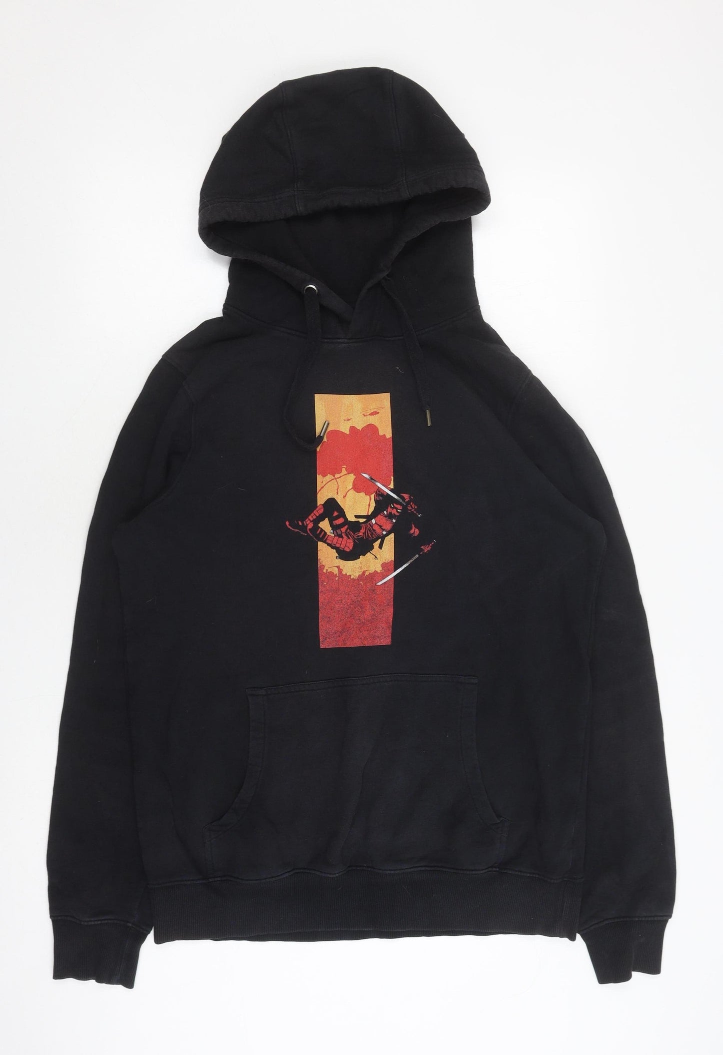 Marvel Black M Pullover Hoodie for Unisex Adults