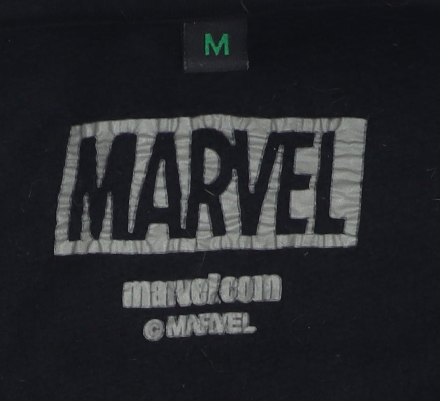 Marvel Black M Pullover Hoodie for Unisex Adults