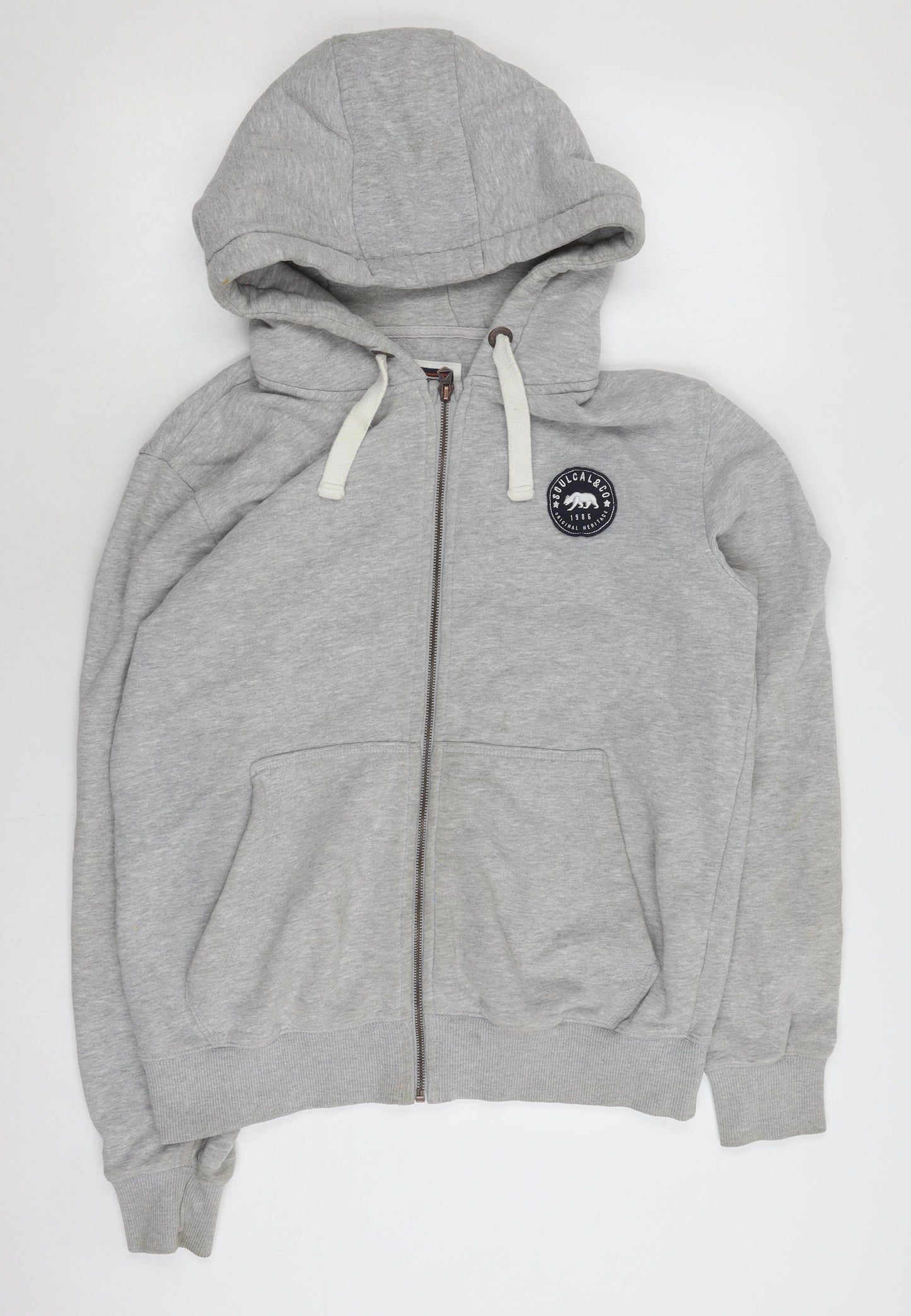 SoulCal & Co Men's Grey Hooded Jacket L