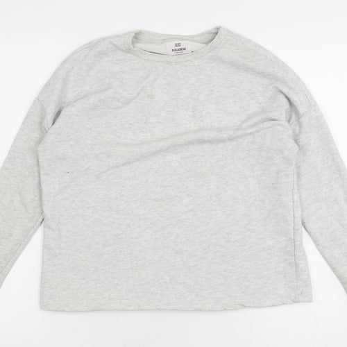 Pull&Bear Women's Grey XS Basic Long Sleeve T-Shirt