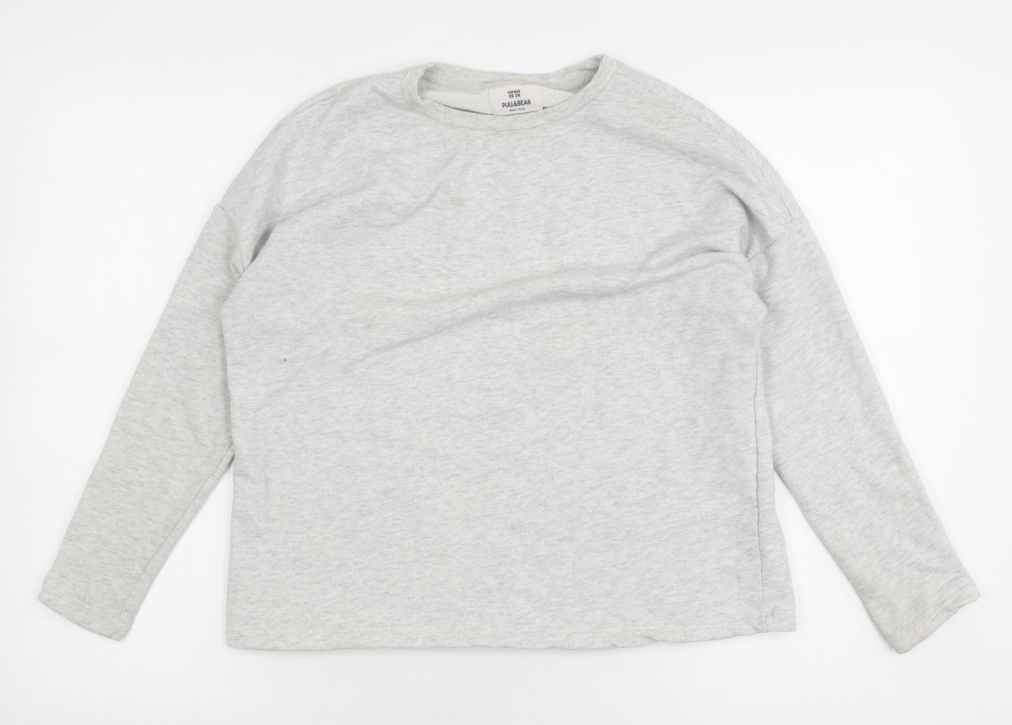 Pull&Bear Women's Grey XS Basic Long Sleeve T-Shirt