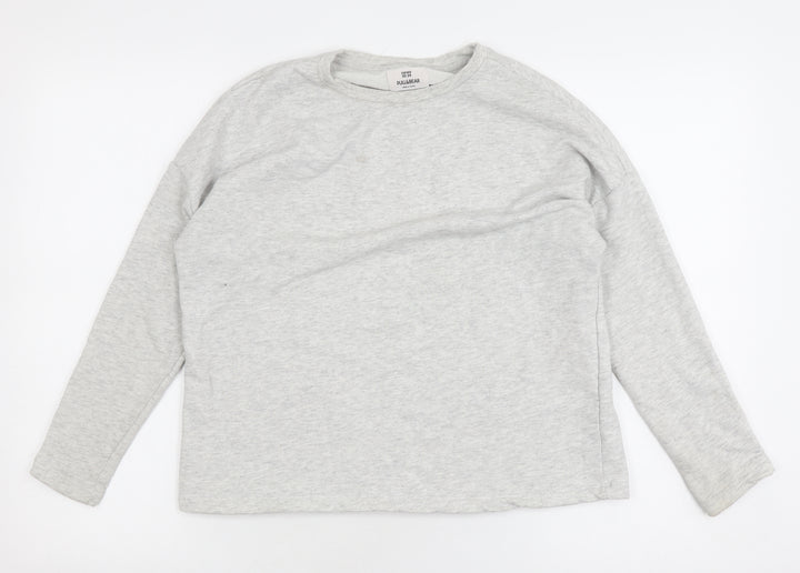 Pull&Bear Women's Grey XS Basic Long Sleeve T-Shirt