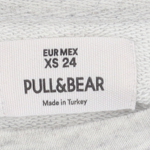 Pull&Bear Women's Grey XS Basic Long Sleeve T-Shirt