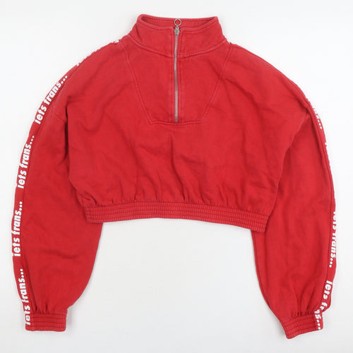 Urban Outfitters Women's Red Pullover Hoodie M