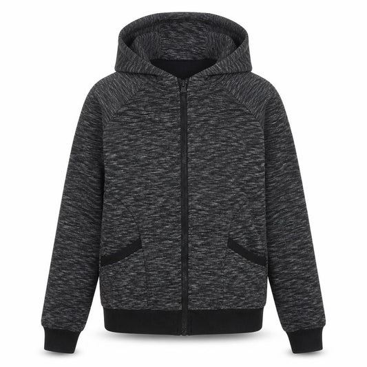 Front view of Mountain Warehouse Women's Black Hooded Jacket, size 12