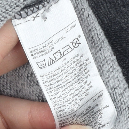 Grey Gap Women's Hoodie Jumper, M, Cotton Blend