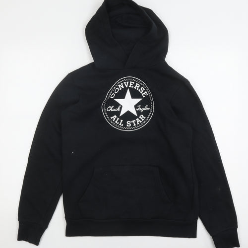 Converse Boys Black XL Pullover Hoodie with Logo
