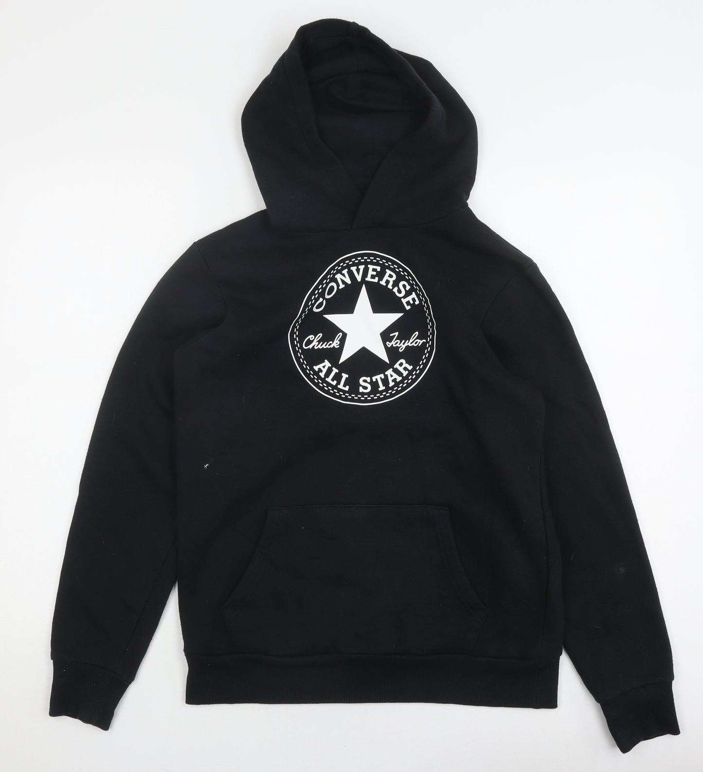 Converse Boys Black XL Pullover Hoodie with Logo