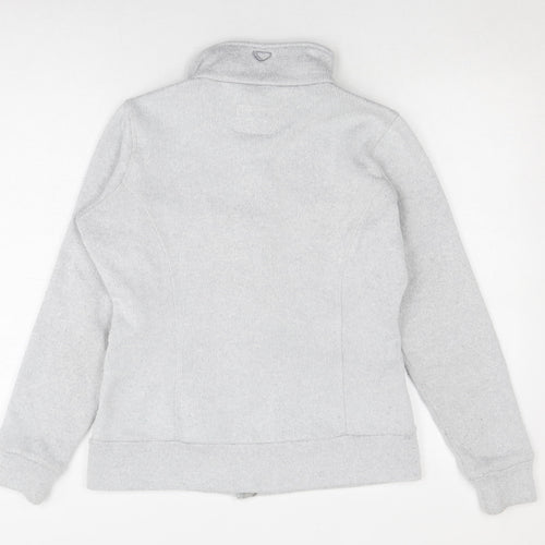 Brasher Women's Grey Mid-Length Fleece Jacket Size 12